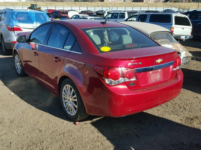 1G1PK5SC9C7178569 - 2012 CHEVROLET CRUZE ECO RED photo 3