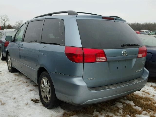 5TDZA22C95S339710 - 2005 TOYOTA SIENNA XLE BLUE photo 3