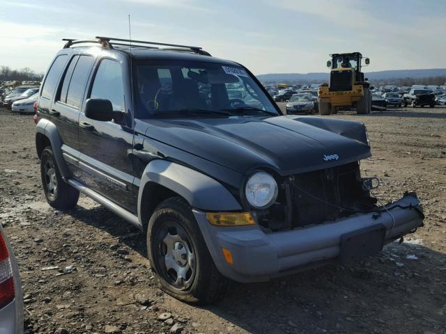 1J4GL48K25W707988 - 2005 JEEP LIBERTY SP BLACK photo 1