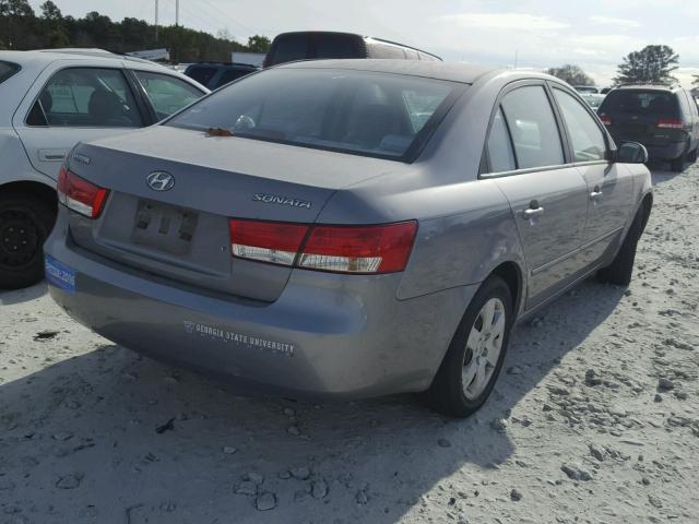 5NPET46C37H192159 - 2007 HYUNDAI SONATA GLS GRAY photo 4