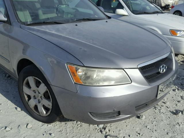 5NPET46C37H192159 - 2007 HYUNDAI SONATA GLS GRAY photo 9