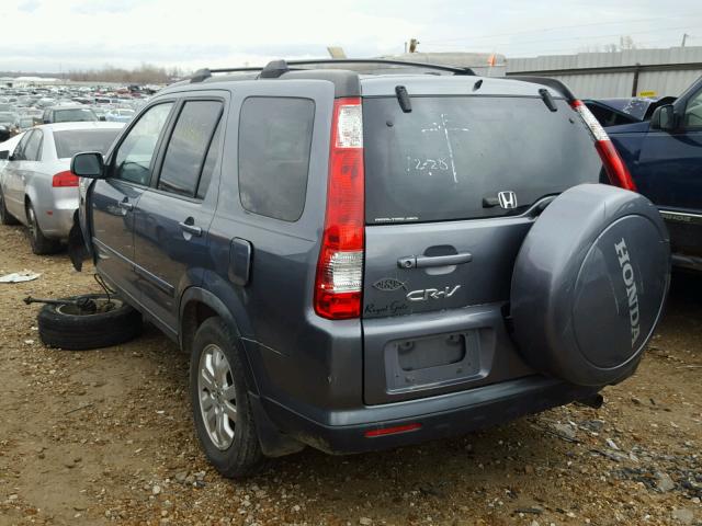 JHLRD78906C041956 - 2006 HONDA CR-V SE BLUE photo 3