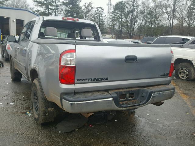 5TBET34176S542910 - 2006 TOYOTA TUNDRA DOU SILVER photo 3