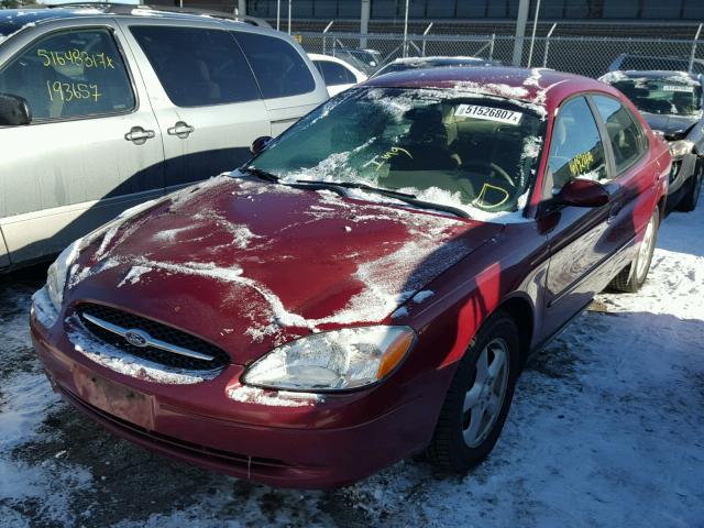 1FAFP55U83A140770 - 2003 FORD TAURUS SES MAROON photo 2