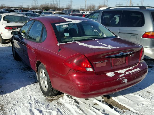 1FAFP55U83A140770 - 2003 FORD TAURUS SES MAROON photo 3