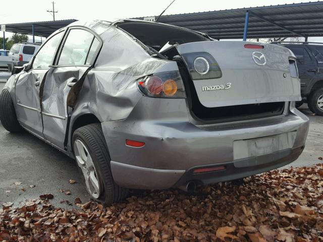 JM1BK324361522368 - 2006 MAZDA 3 S SILVER photo 3