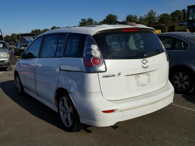 JM1CR29L460103118 - 2006 MAZDA 5 WHITE photo 3