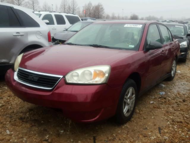 1G1ZS58F17F305675 - 2007 CHEVROLET MALIBU LS BURGUNDY photo 2