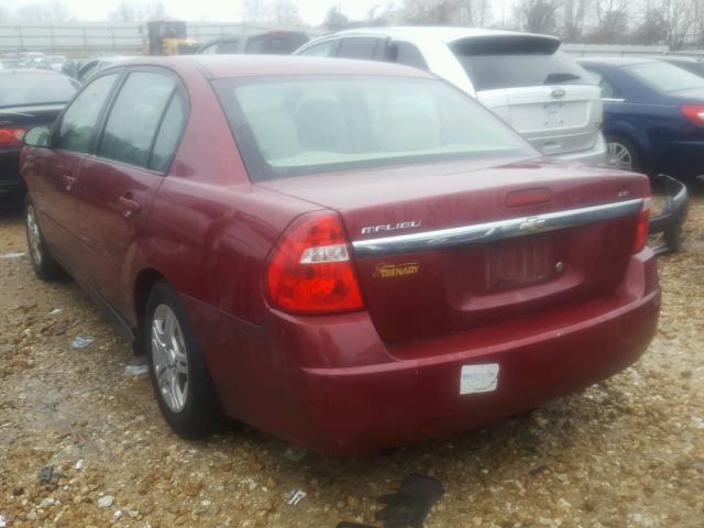 1G1ZS58F17F305675 - 2007 CHEVROLET MALIBU LS BURGUNDY photo 3