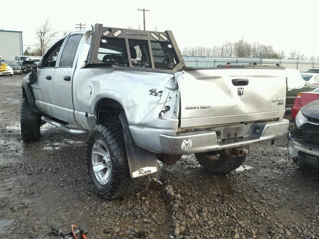 3D7KS28C05G858087 - 2005 DODGE RAM 2500 S SILVER photo 3