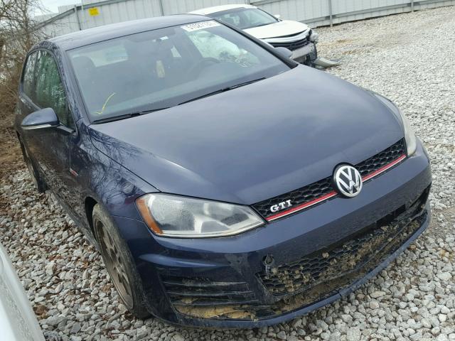 3VWYT7AU8GM027066 - 2016 VOLKSWAGEN GTI S/SE BLUE photo 1