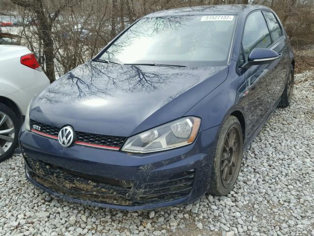 3VWYT7AU8GM027066 - 2016 VOLKSWAGEN GTI S/SE BLUE photo 2