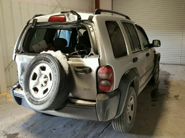 1J4GL48K97W647789 - 2007 JEEP LIBERTY SP SILVER photo 4