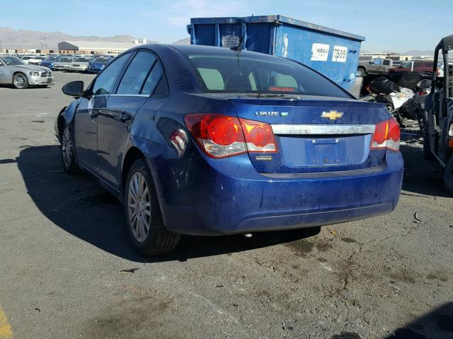 1G1PJ5SC2C7219045 - 2012 CHEVROLET CRUZE ECO BLUE photo 3