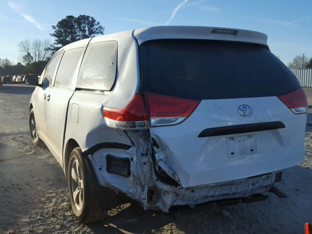 5TDZK3DC6ES408675 - 2014 TOYOTA SIENNA BAS WHITE photo 3