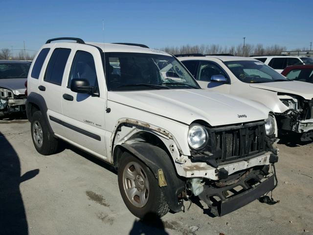 1J4GL48KX3W678138 - 2003 JEEP LIBERTY SP WHITE photo 1