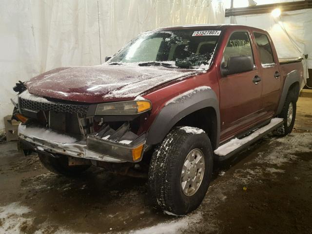 1GCDT13E778249395 - 2007 CHEVROLET COLORADO MAROON photo 2