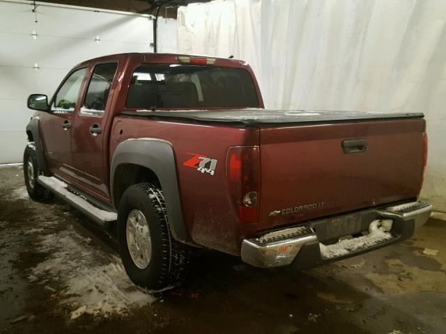 1GCDT13E778249395 - 2007 CHEVROLET COLORADO MAROON photo 3