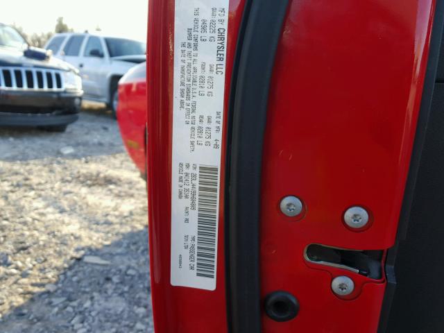 2B3LJ44V99H604809 - 2009 DODGE CHALLENGER RED photo 10