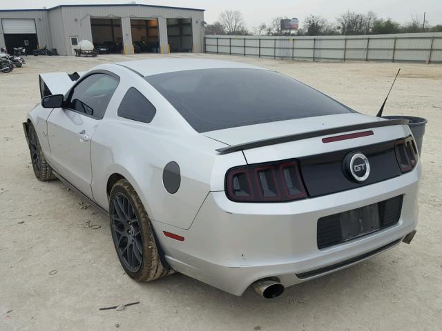 1ZVBP8CF8E5316434 - 2014 FORD MUSTANG GT SILVER photo 3