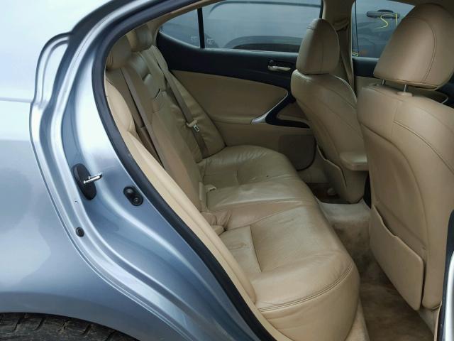 JTHBK262175032622 - 2007 LEXUS IS 250 BLUE photo 6