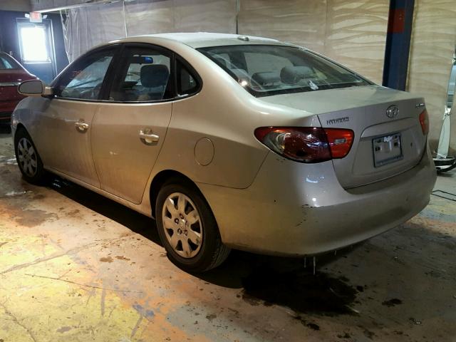 KMHDU46D17U237022 - 2007 HYUNDAI ELANTRA GL GOLD photo 3