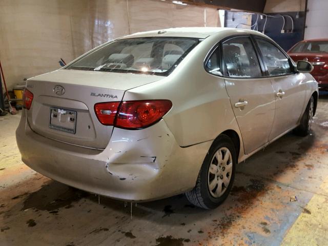 KMHDU46D17U237022 - 2007 HYUNDAI ELANTRA GL GOLD photo 4