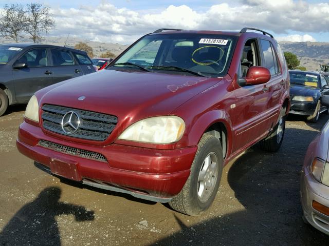 4JGAB54E3YA151160 - 2000 MERCEDES-BENZ ML 320 RED photo 2