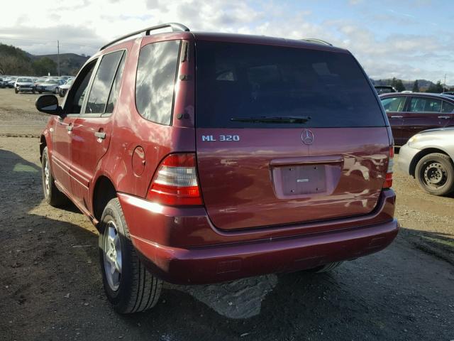 4JGAB54E3YA151160 - 2000 MERCEDES-BENZ ML 320 RED photo 3