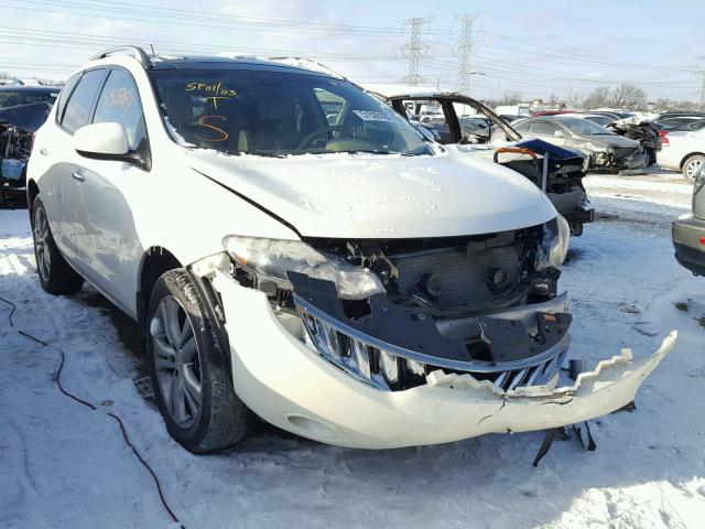 JN8AZ1MU9AW001969 - 2010 NISSAN MURANO S WHITE photo 1