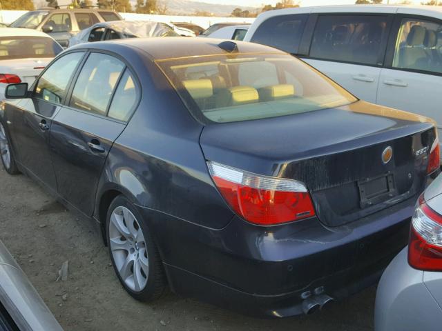 WBANB53517CN93877 - 2007 BMW 550 I BLUE photo 3