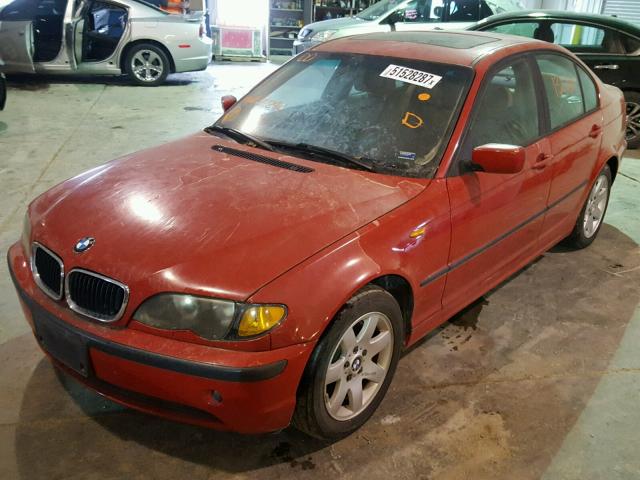 WBAET374X2NG72242 - 2002 BMW 325 I RED photo 2