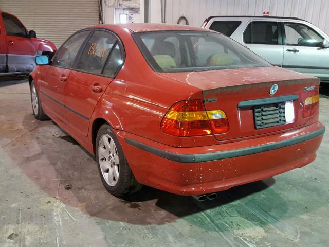 WBAET374X2NG72242 - 2002 BMW 325 I RED photo 3