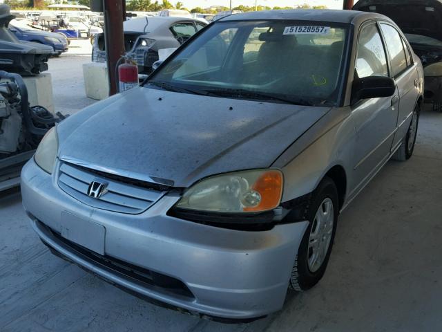 2HGES16501H550788 - 2001 HONDA CIVIC LX SILVER photo 2