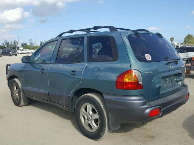 KM8SC13D33U431154 - 2003 HYUNDAI SANTA FE G GREEN photo 3