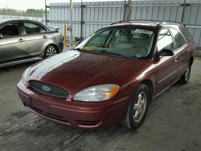 1FAHP58215A171154 - 2005 FORD TAURUS SE MAROON photo 2