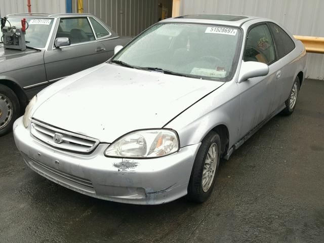 1HGEJ8244YL034598 - 2000 HONDA CIVIC EX SILVER photo 2