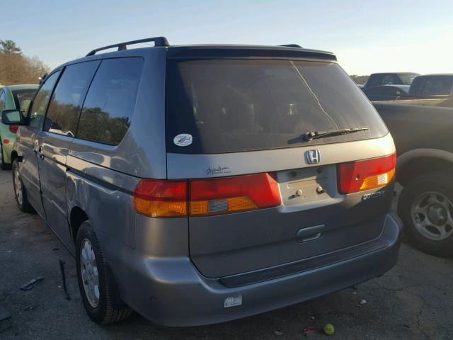 5FNRL18992B010246 - 2002 HONDA ODYSSEY EX GRAY photo 3