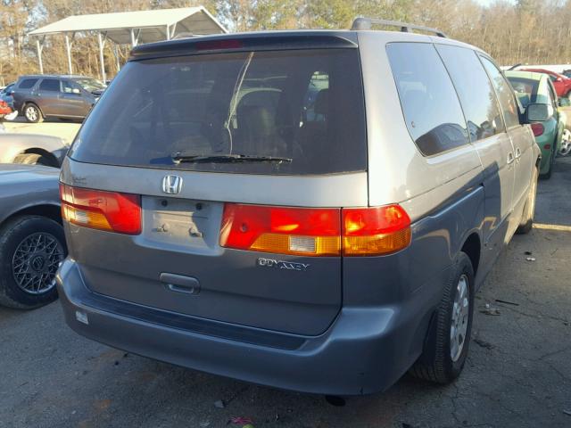 5FNRL18992B010246 - 2002 HONDA ODYSSEY EX GRAY photo 4