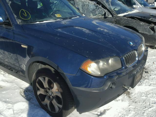 WBXPA93484WA30919 - 2004 BMW X3 3.0I BLUE photo 9