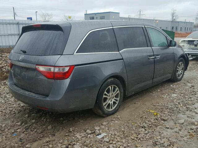 5FNRL5H4XCB504208 - 2012 HONDA ODYSSEY EX GRAY photo 4