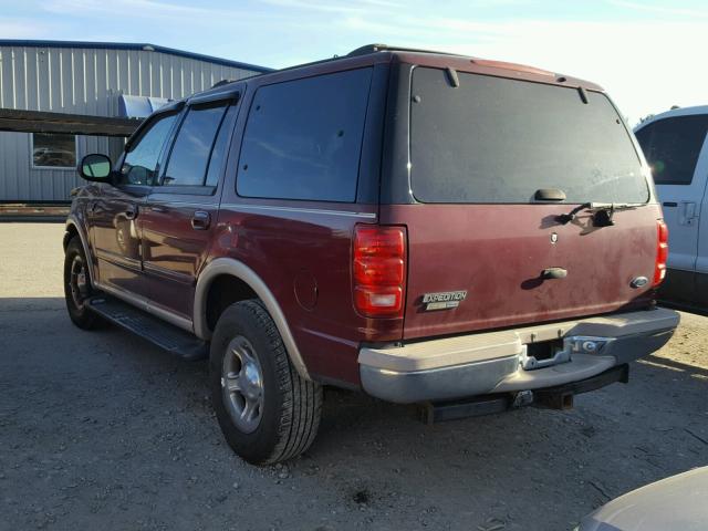 1FMPU18L8XLB05767 - 1999 FORD EXPEDITION BURGUNDY photo 3