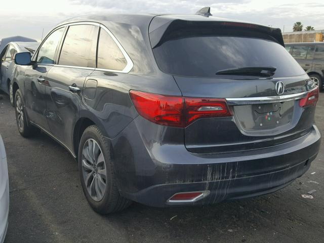 5FRYD3H60EB009600 - 2014 ACURA MDX TECHNO SILVER photo 3