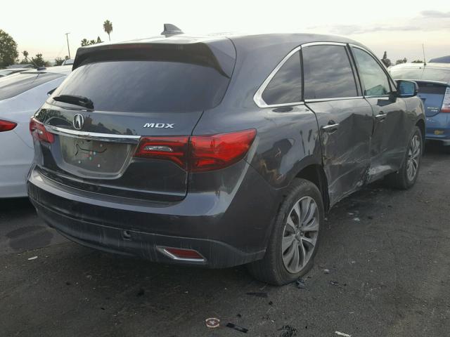 5FRYD3H60EB009600 - 2014 ACURA MDX TECHNO SILVER photo 4