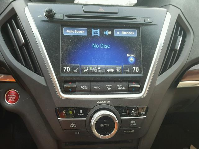 5FRYD3H60EB009600 - 2014 ACURA MDX TECHNO SILVER photo 9