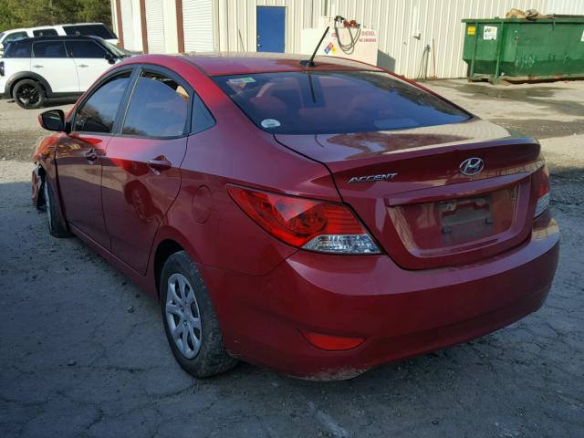 KMHCU4AE3DU461559 - 2013 HYUNDAI ACCENT GLS RED photo 3