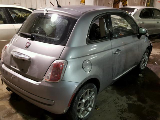 3C3CFFAR5FT545039 - 2015 FIAT 500 POP GRAY photo 4