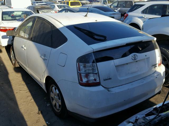 JTDKB20U050131311 - 2005 TOYOTA PRIUS WHITE photo 3