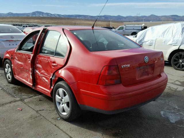 3VWSP69M63M026307 - 2003 VOLKSWAGEN JETTA GLS RED photo 3