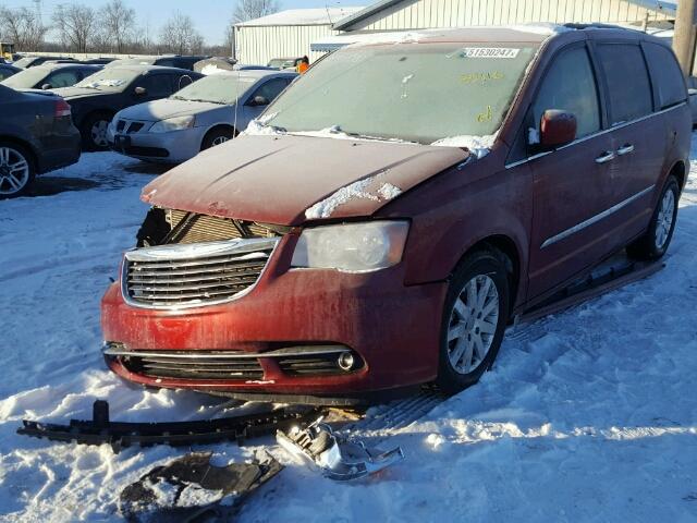 2C4RC1BG4ER467174 - 2014 CHRYSLER TOWN & COU BURGUNDY photo 2